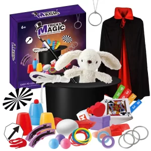 kit de mágica para crianças, fantasia de mágico para iniciantes, truques de mágica, conjunto de aprendizagem, brinquedos educativos para crianças, presentes de natal e aniversário
